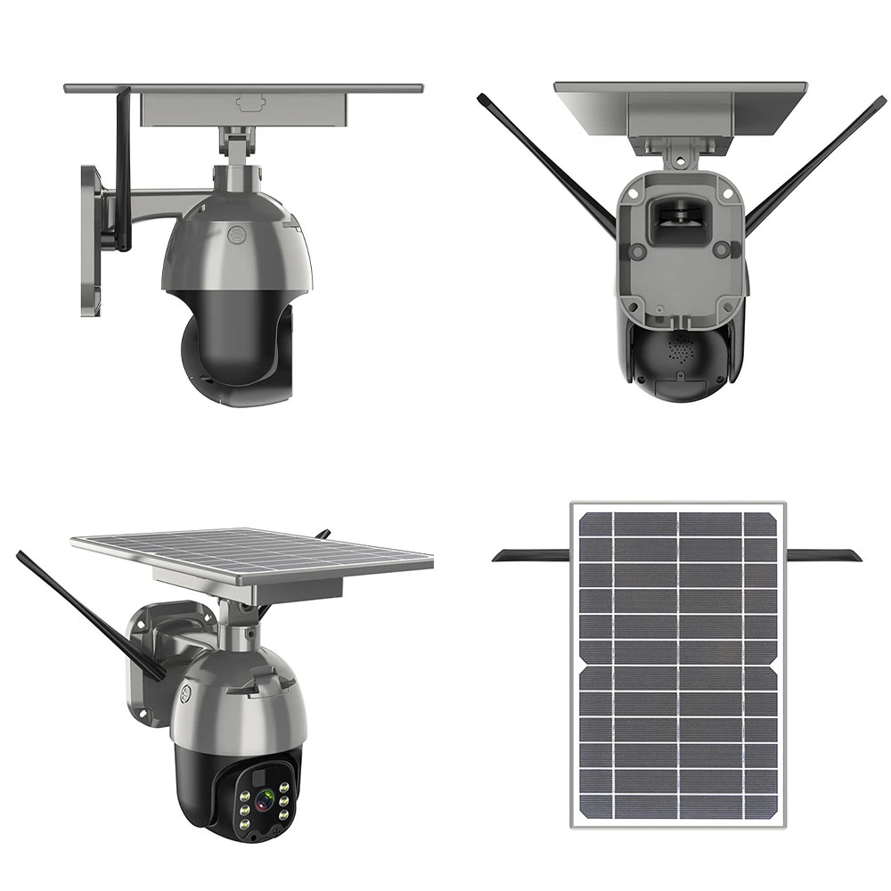 1080P/2MP HD Solar Camera 4G Outdoor PTZ Security Wireless Camera Solar WiFi CCTV Camera 360 IP Camera with Solar Icam+ APP