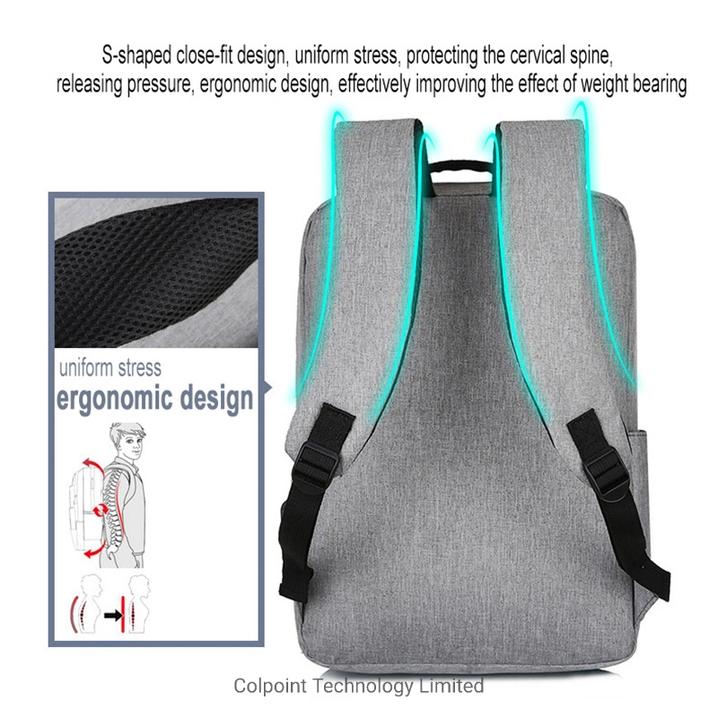 Student School Bag USB Charging Backpack Travel Bag Water Resistant Oxford Schoolbag