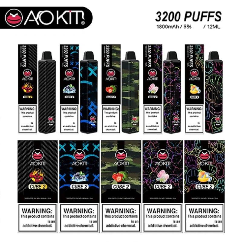 3200 Puffs Disposable Vape Cartridge 1800mAh Battery Vape Pen Pipe Kits Mesh Coil 0% 2% 5% Electronic Cigarettes Smoking Vape