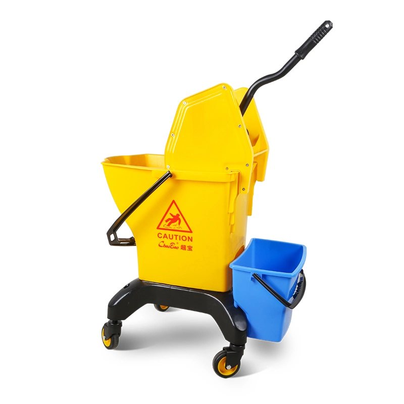 28L Yellow Thickened Water Truck Squeeze Bucket Mop Bucket