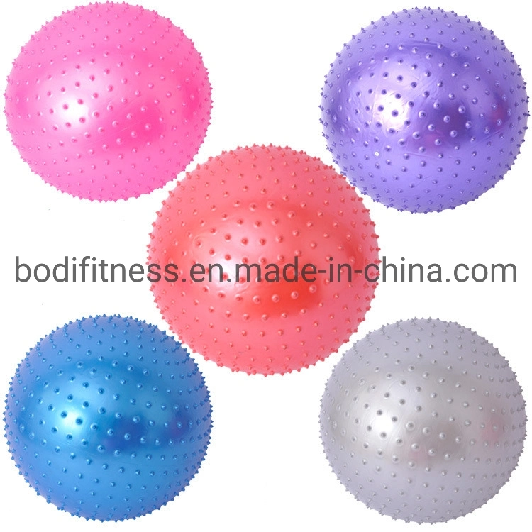 Natur Gummi Fitness PVC Spiky Yoga Massage Ball für Fitness-Studio Yoga Ball Für Übungsmassage