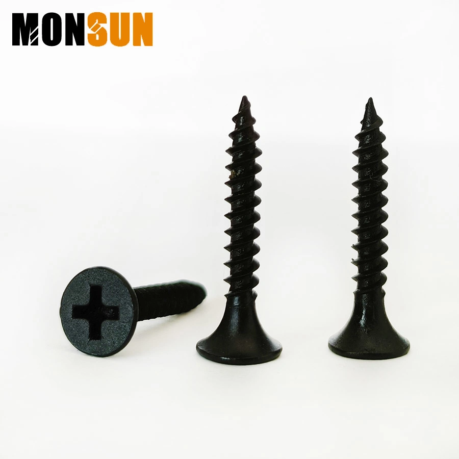 Black /Gray Phosphated Bugle Head Fine Thread Twin Fast Double Lead Thread Gypsum Nail Drywall Screws Made in China