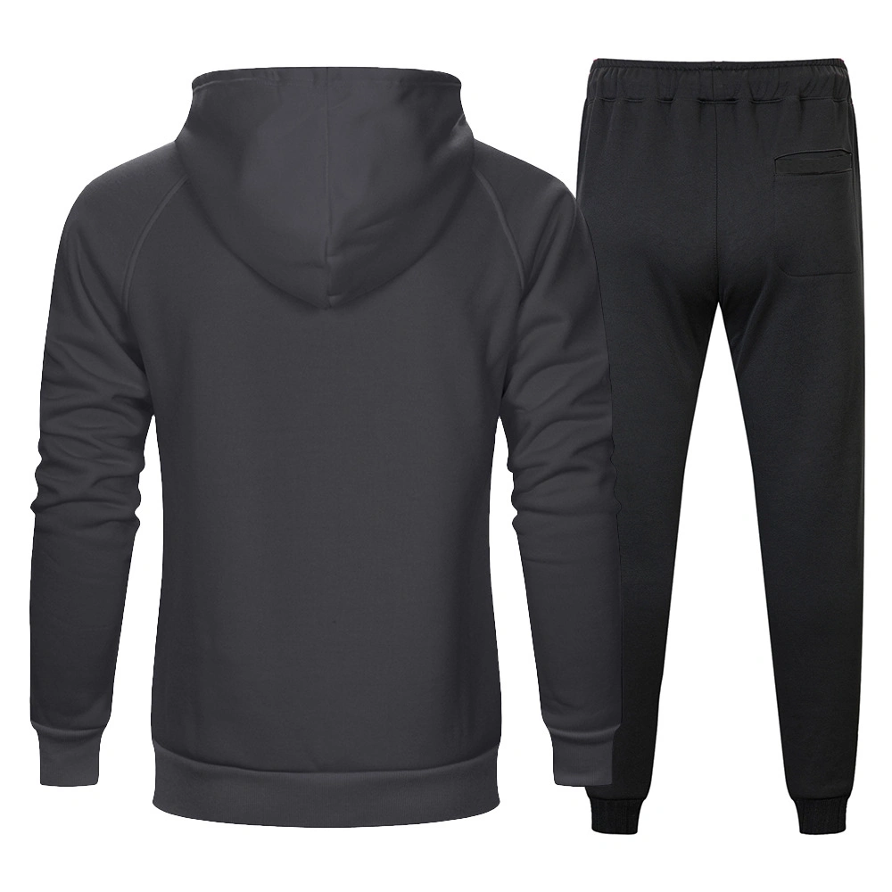 Direktverkauf Günstige Männer Gym Anzug Sport Tops Sweatshirts und Hose Two Pieces Set Hoodie Workout Fitness Bekleidung