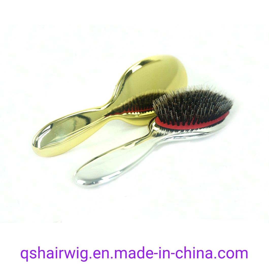 Wholesale/Supplier Custom Gold and Silver Hair Massage Comb Grooming Hairdressing Portable Plastic Extension Hairbrush Comb Hair Brush