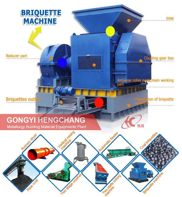2022 Customized Industrial Use Automatic Roller Type Charcoal Ball Briquette Coal Press Machine for Coal Charcoal Mineral Power with Good Price