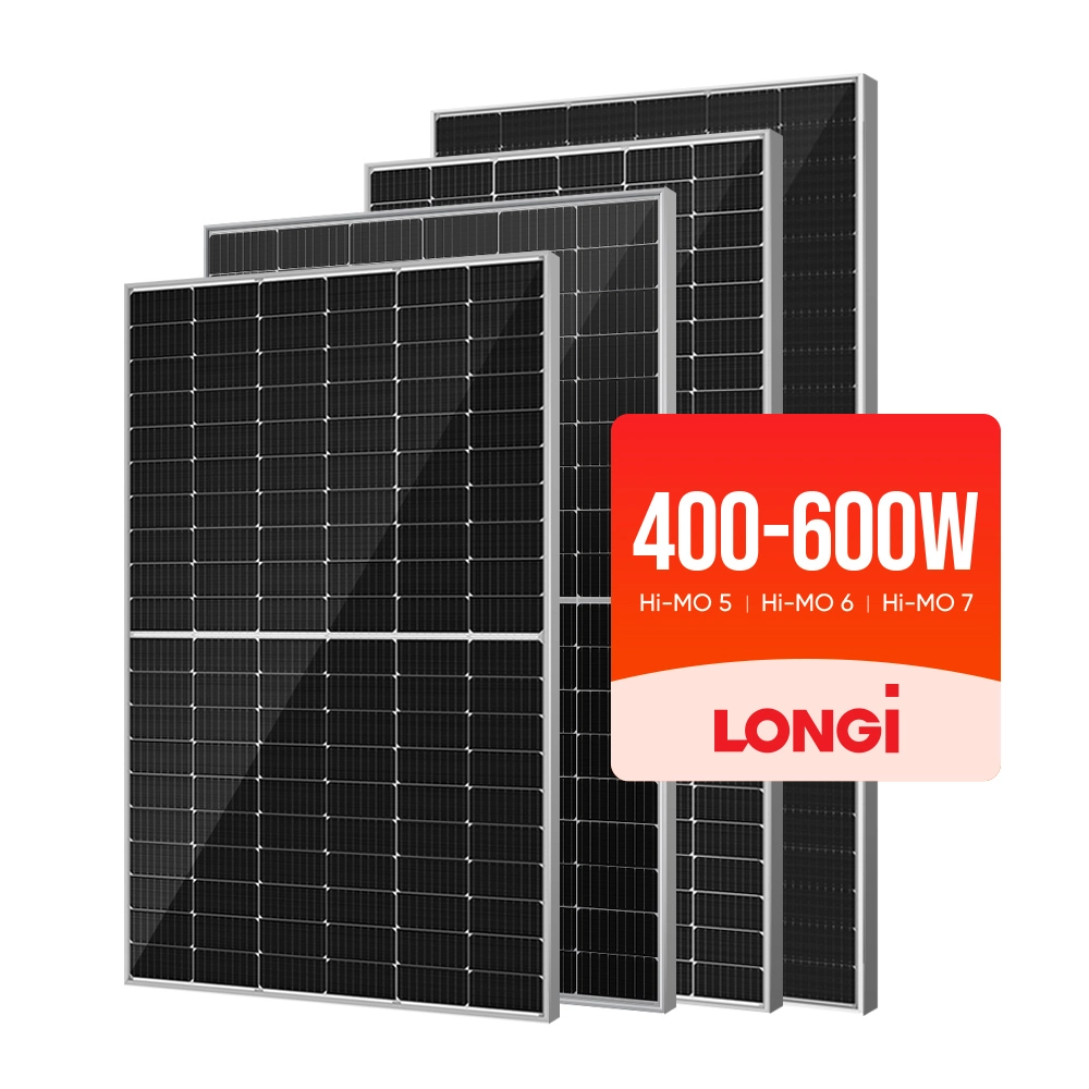 Longi Nueva tasa Hi-Mo 6 a Grado Panel Solar Bifacial 550W 450W 620W Paneles PV de vidrio doble para comerciales