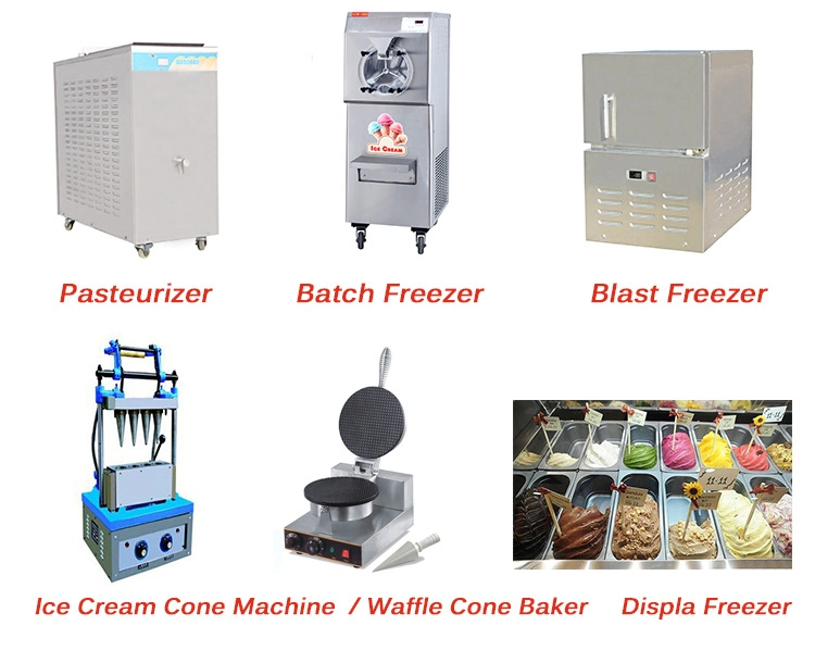 Italian Gelato Batch Freezer Soft Hard Ice Cream Maker Machine