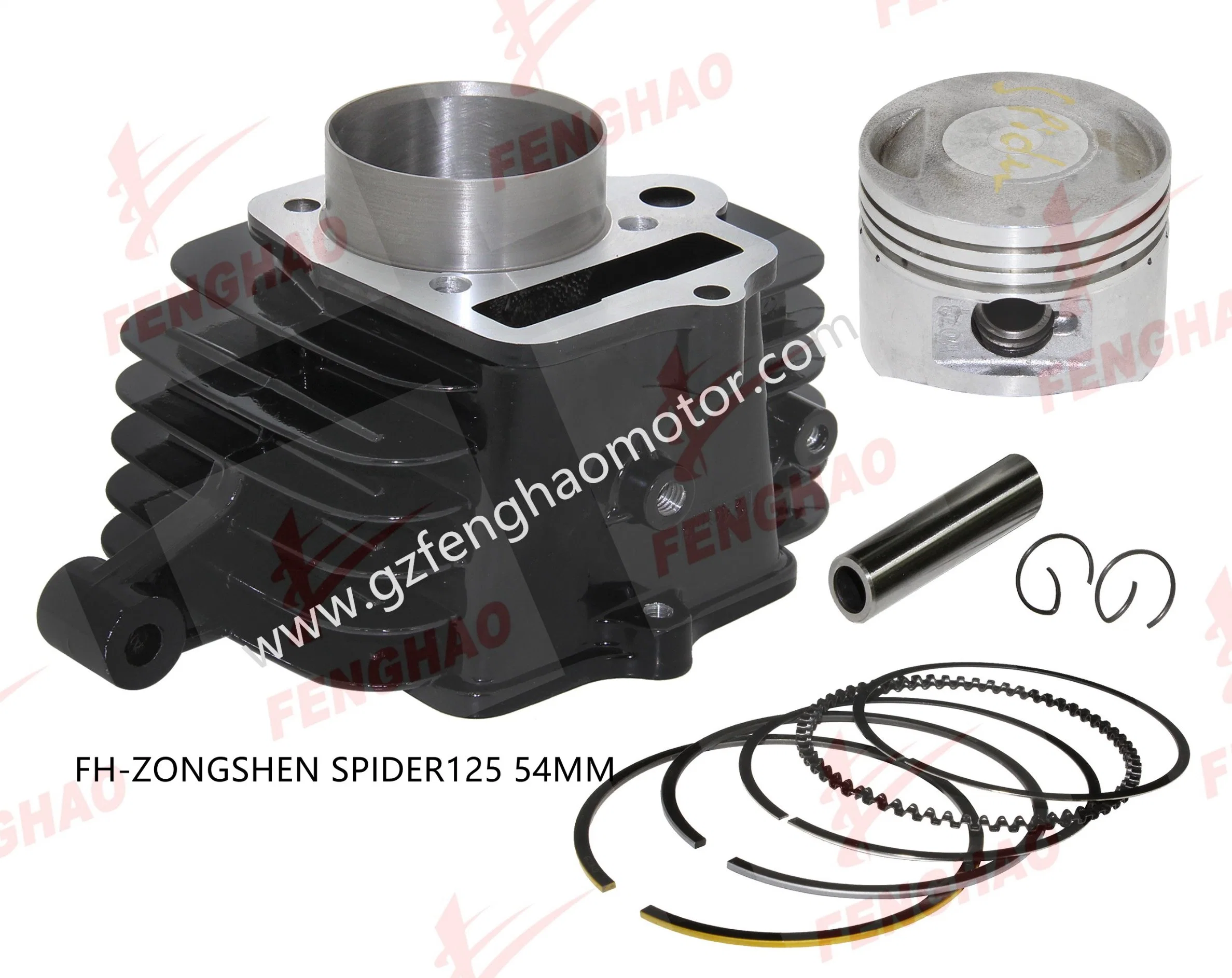 Buena calidad de las piezas de repuesto del motor de motocicleta Zongshen Kit de cilindro de Spider125/Zxm125