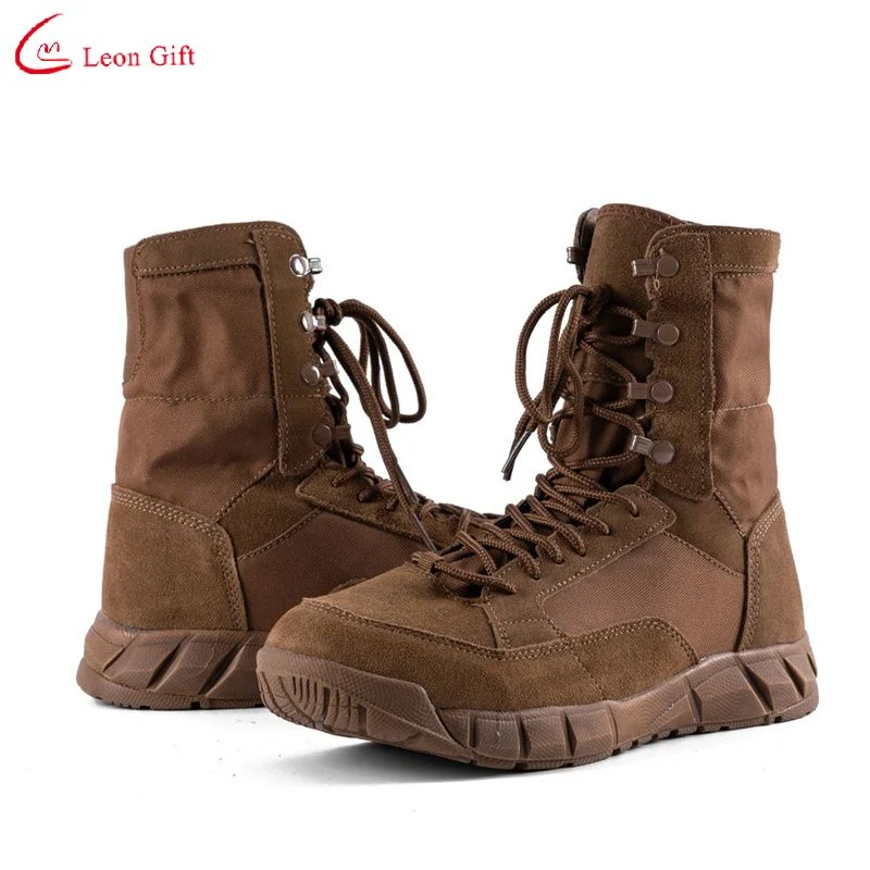 Wholesale/Supplier Custom Men Lightweight Breathable Brown Combat Boots Land Combat Hiking Outdoor Boots Tactical Shoes