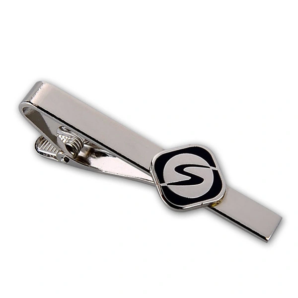 Hard Enamel Metal Tie Bar with Shiny Crystal