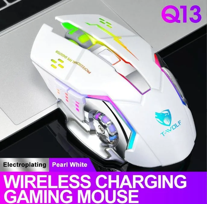 Gaming New Rechargeable Wireless Mute Mouse