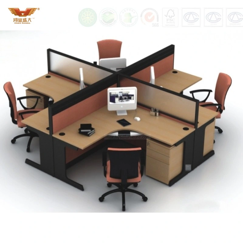 Green Wall Round Shape Office Workstation Modular Furniture (HY-234)