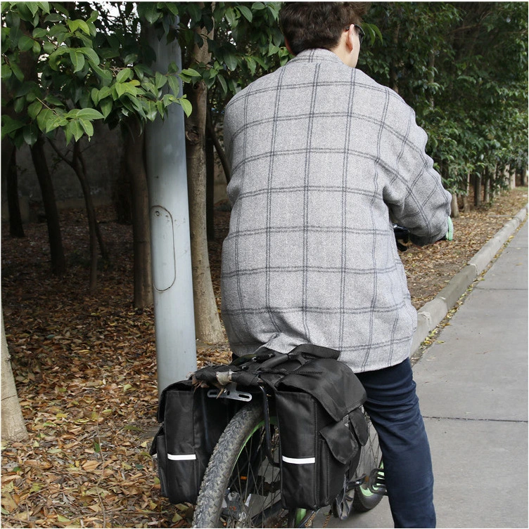 Motocicleta nueva bicicleta Bolsa mochila del asiento trasero desmontable, impermeable de viajes Bolsa de bicicleta Backseat Soporte bicicleta Panniers almacenamiento