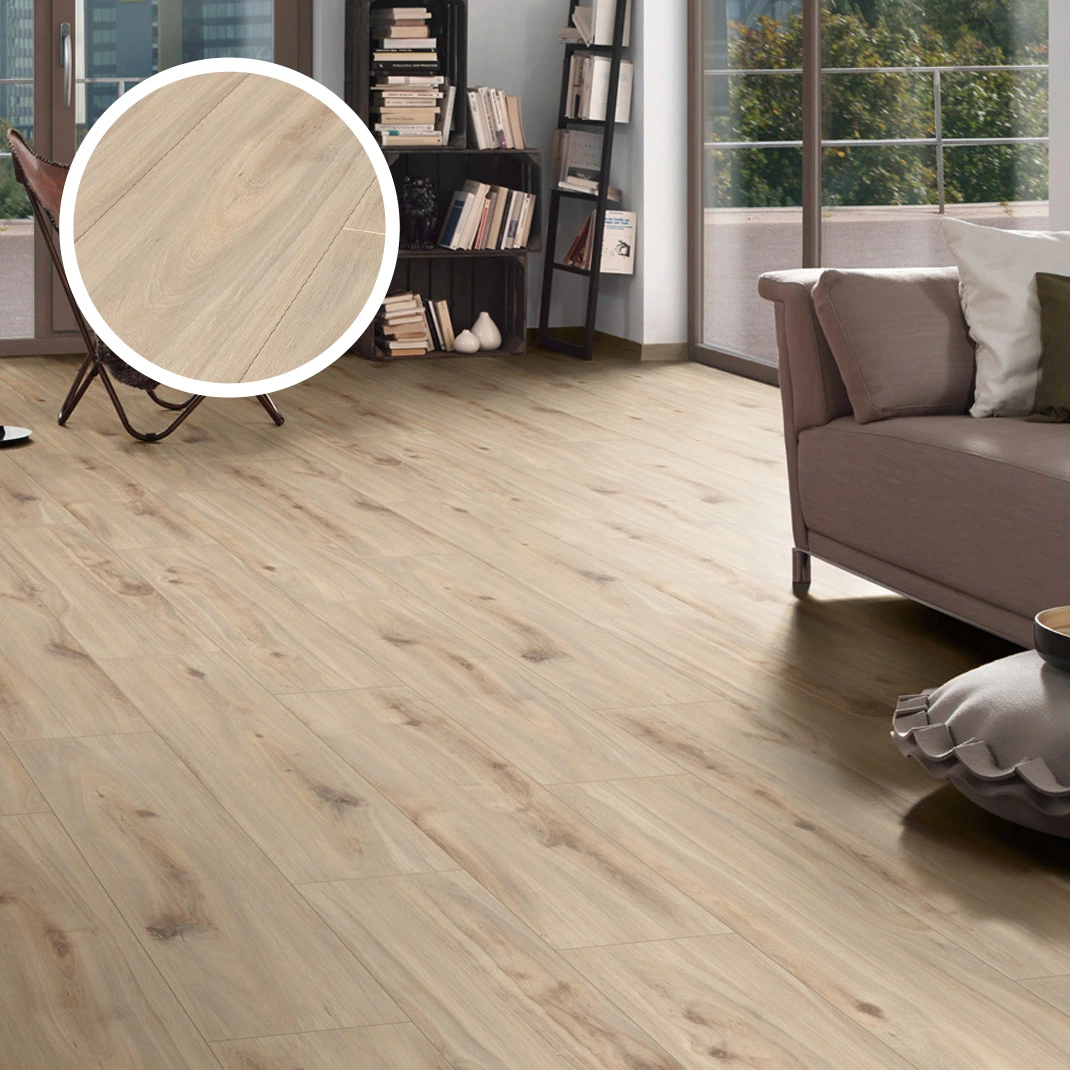 Parquet en bois dur doré petit surface gaufré de 12 mm