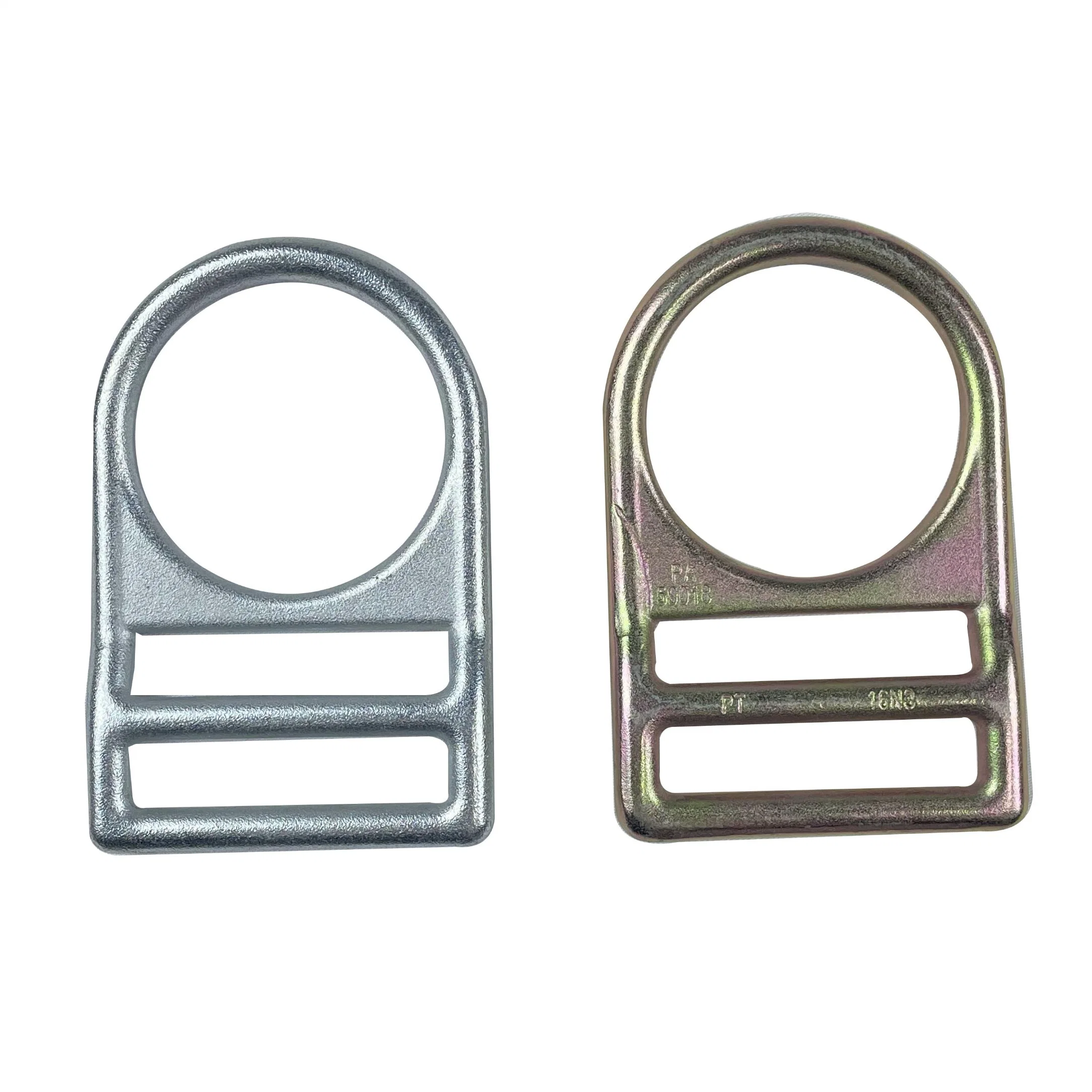 Factory Supply Safety Belt Accessories Hardware 52mm Iron Polybag, Carton Box Steel D Ring Inner Metal Zinc White for Hook Sling