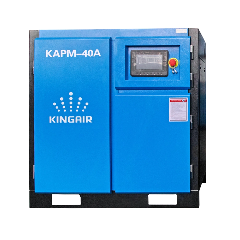 Compresseur d'air à vis à fréquence variable à aimant permanent de 30 kW (40 ch) monophasé, 8 bars.