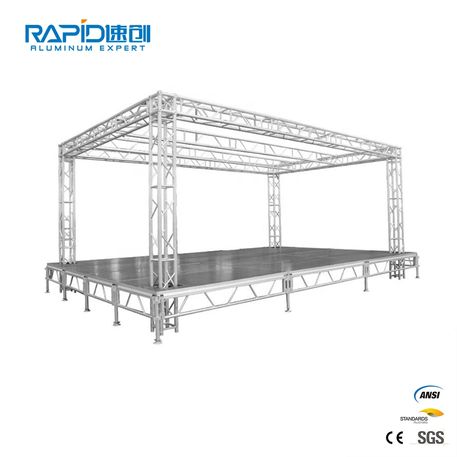 Best Price Beleuchtung Universal Ausstellung Quadratisches Dach Aluminium Bühne Truss Zum Verkauf