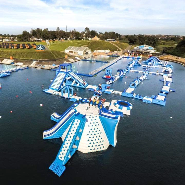 Tobogán inflable de agua inflable gigante juguete Parque Acuático para la venta 350 personas.