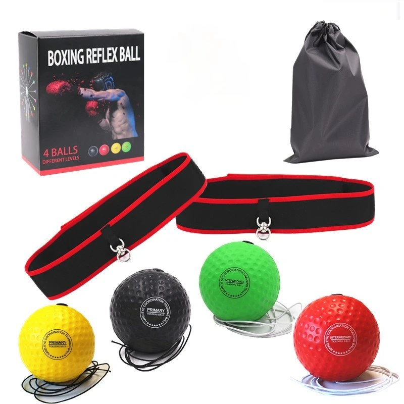 OEM Adjustable Head-Mounted PU Foaming Rubber Boxing Reaction Ball Speed Ball