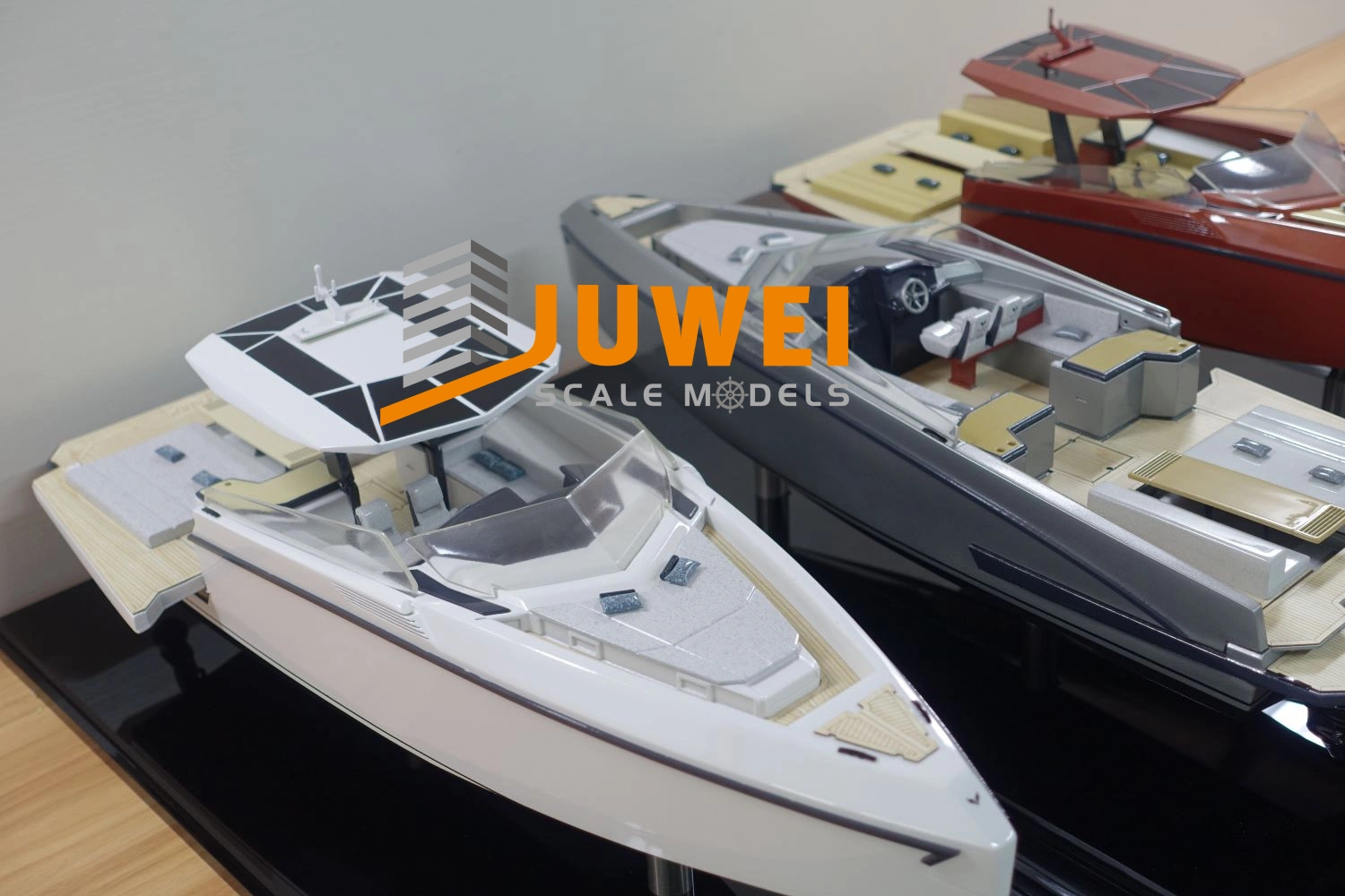 100% Custom Scale Yachts Modell mit Basis und Abdeckung für Anzeigen (JW-221)