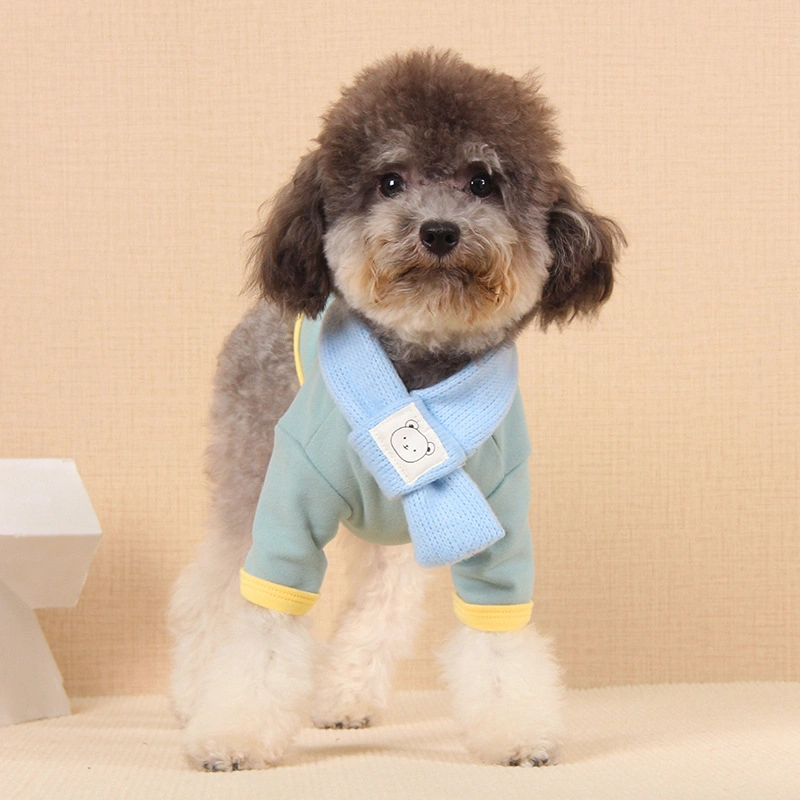 Macaron Color Band Wool Scarf Pet Clothes