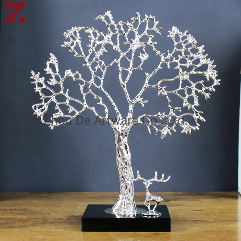 New Handicraft Art Ornaments Money Lucky Tree Metal Christmas Tree Display Decoration