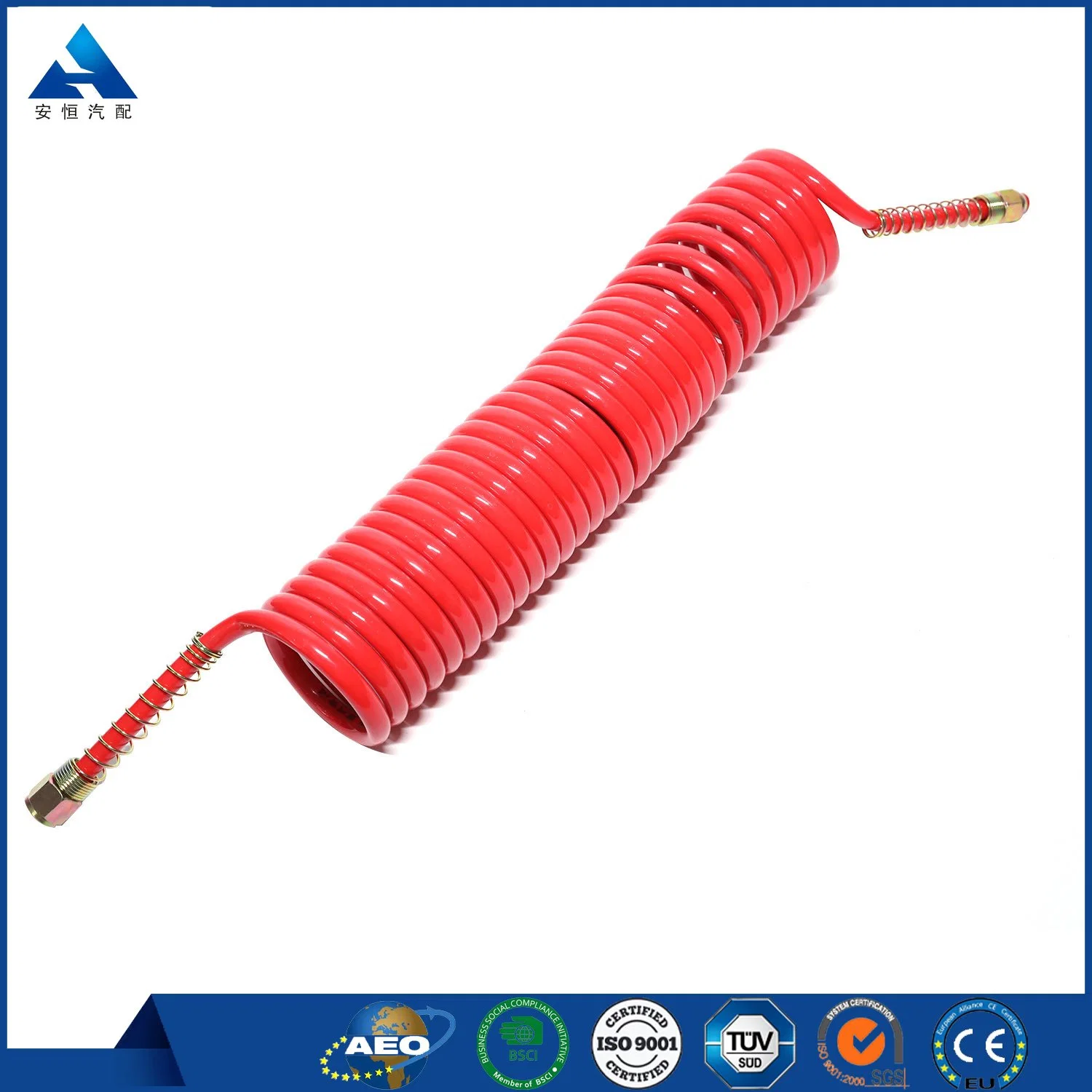 Factory Outlet 6mm PU 100% Polyurethane Plastic Spiral Tube Pneumatic Air Coil Hose