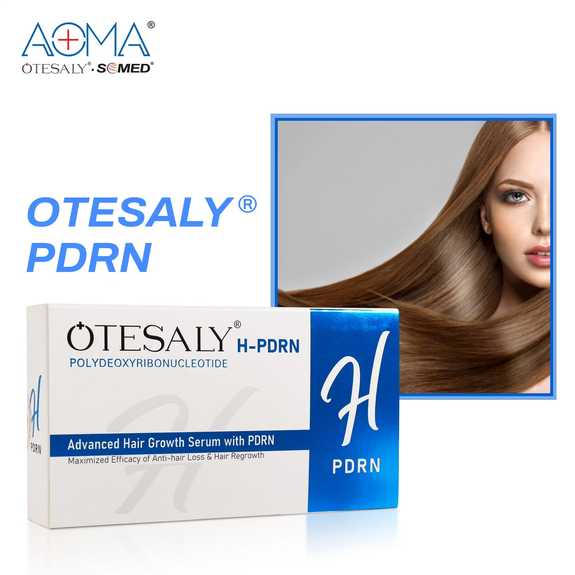 Soro de crescimento de cabelo avançado Otesaly com Pdrn Hair Solution Anti Os produtos reagrupam-se da injeção de crescimento do pêlo no soro da perda