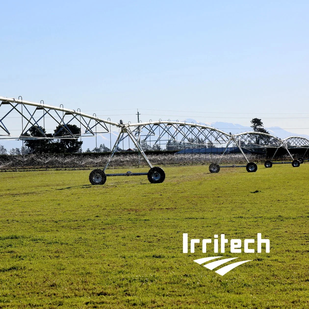 Mechanized Irrigation System Type Which Irrigates Crops in a Circular Pattern Around a Central Pivot