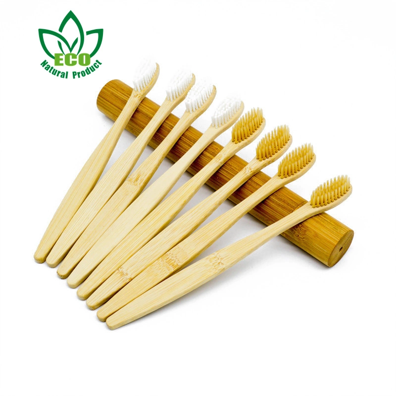 Amostra grátis Atacado por grosso biodegradável Eco Friendly Black Soft Bamboo Escova de dentes