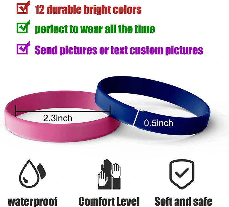 Wholesale/Supplier Rubber Bracelets Silicone Bracelets Color Silicone Wristbands