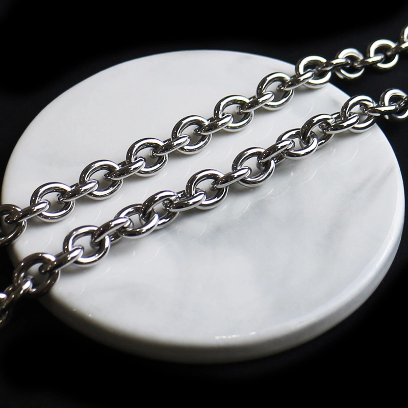 Polishing Silver Stainless Steel Chains Necklace Link Chain for Mens