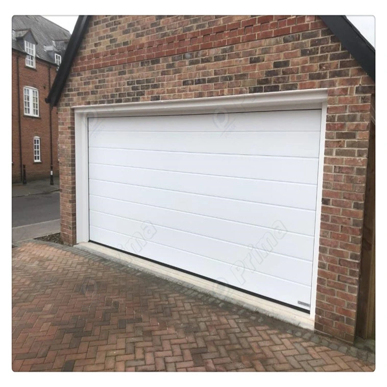 Automatic Garage Doors White Color Steel Plate Flap Garage Door