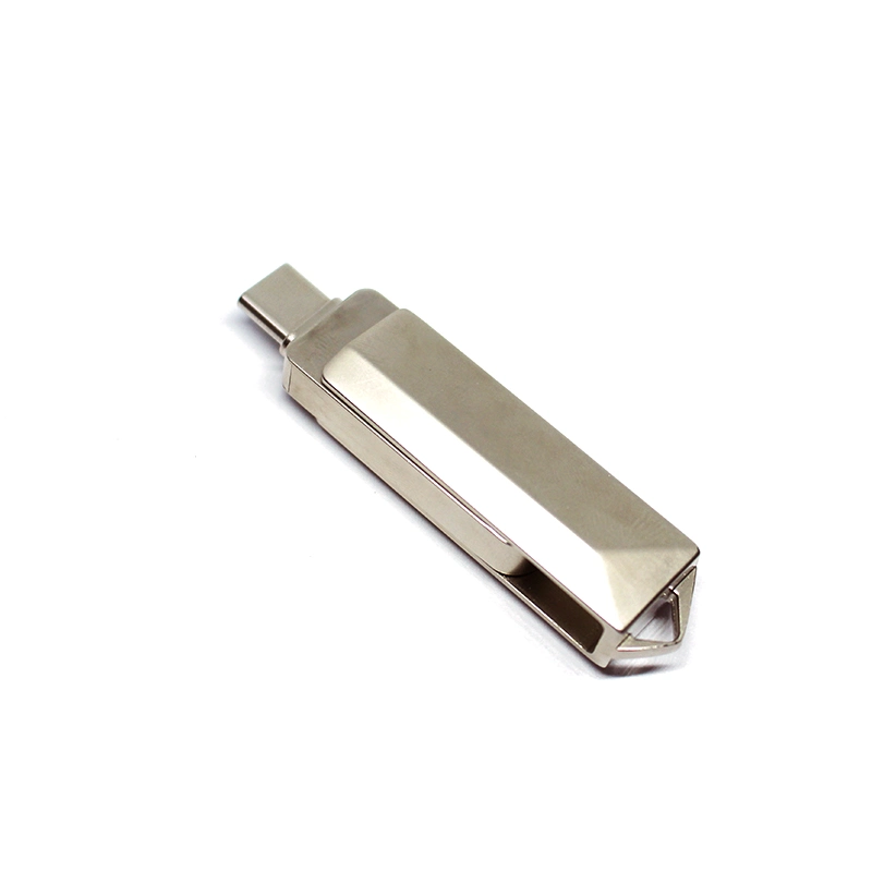 Single Port Type-C Metal Swivel USB Flash Drive USB Stick USB Flash Disk with Customized