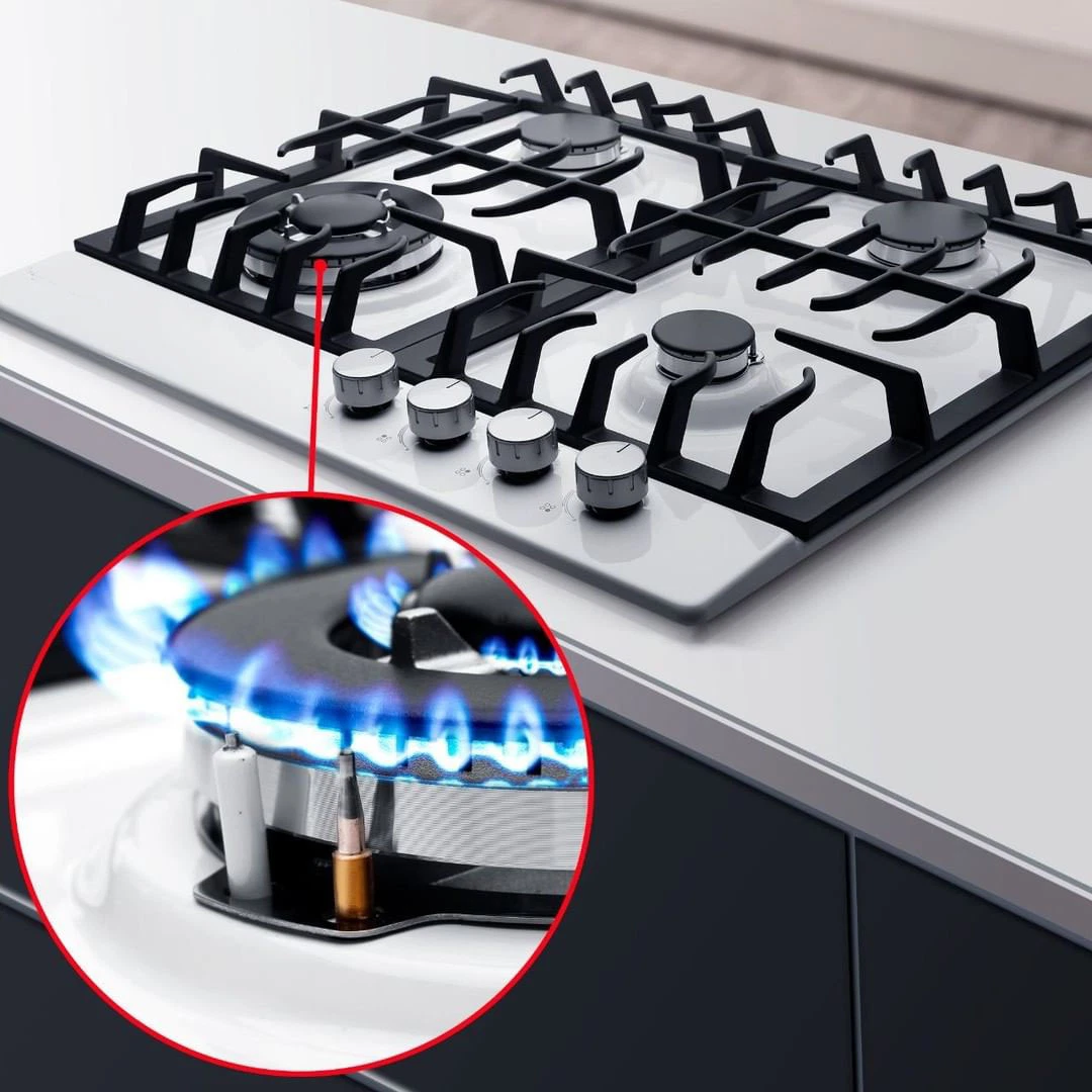 Article de cuisinière à gaz à vendre à chaud d'Amazon Home Appliance avec Finition en acier inoxydable