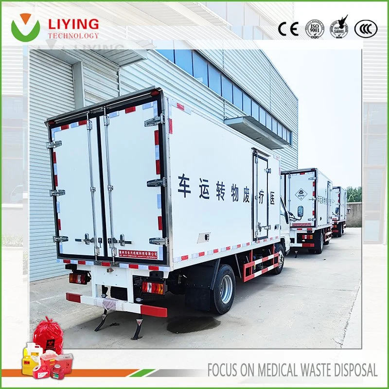 5ton Hospital Clinical Medical Waste Transfer Truck Garbage Collection Refrigator Van Truck Refrigerator Box Vans