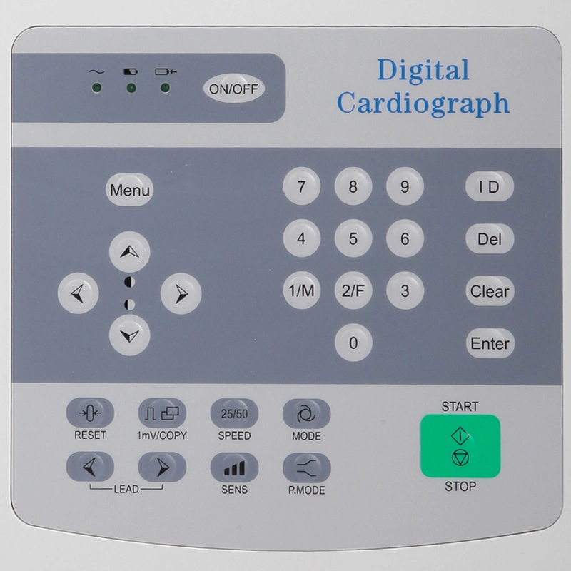 ISO13485 Approved Portable 12 Lead 12 Channel ECG Machine ECG-1220