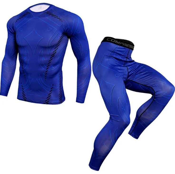 Hot Saling Salle de Gym Fitness à manchon long de la compression d'impression numérique de sports cyclisme race Jersey s'adapter à l'usure T-shrit