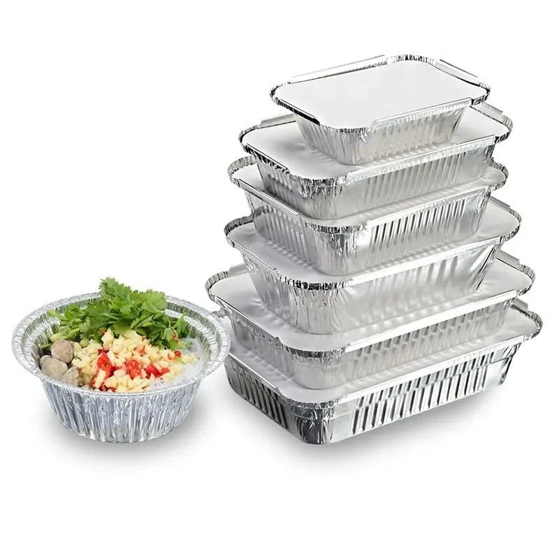 High quality/High cost performance  Take out Food Container Aluminium Foil with Clear Lid for Food Packing