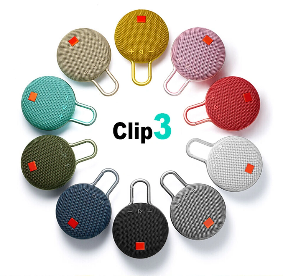 Wireless Clip3 Bluetooth Speaker Clip 3 Portable Mini Speakers Outdoor Sports Sound Waterproof with Hook Hands-Free USB Dive