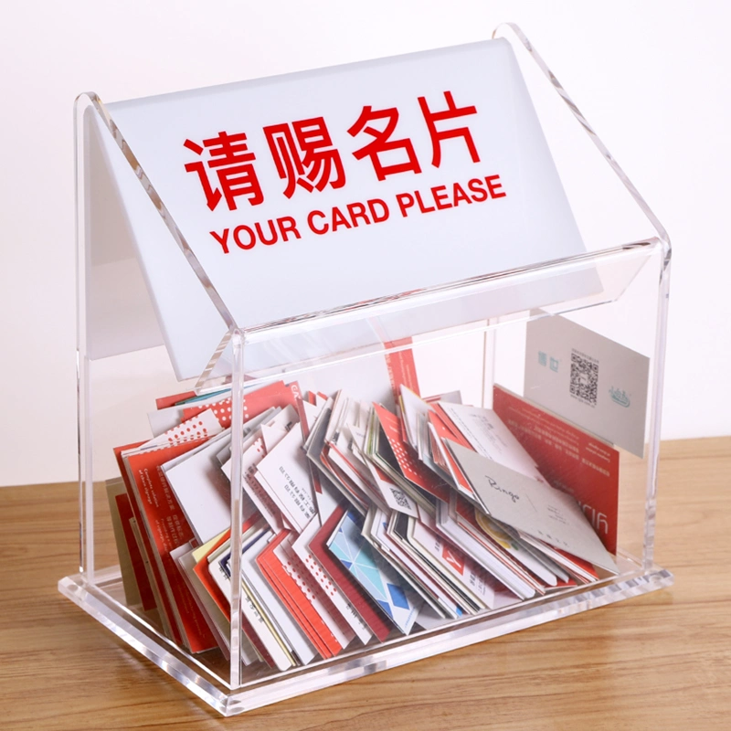 Crystal Acrylic Collection Box for Exhibition Business Card