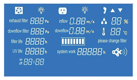 Biobase Pantalla LCD de 4 pies clase II tipo A2 del gabinete de bioseguridad