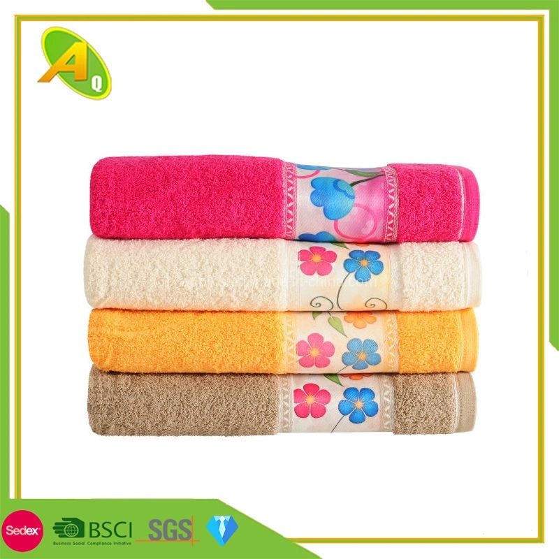 Luxury Customized Face Terry Towel White 100% Cotton Embroidered Washcloth/ Hotel Bath Towel (02)