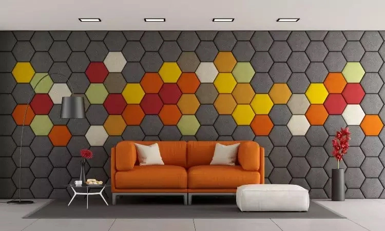 Hexagon Soft 3D Acoustic Wall Panels Sound Absorption Polyester Fire Retardant Acoustic Panel for Home Decoration