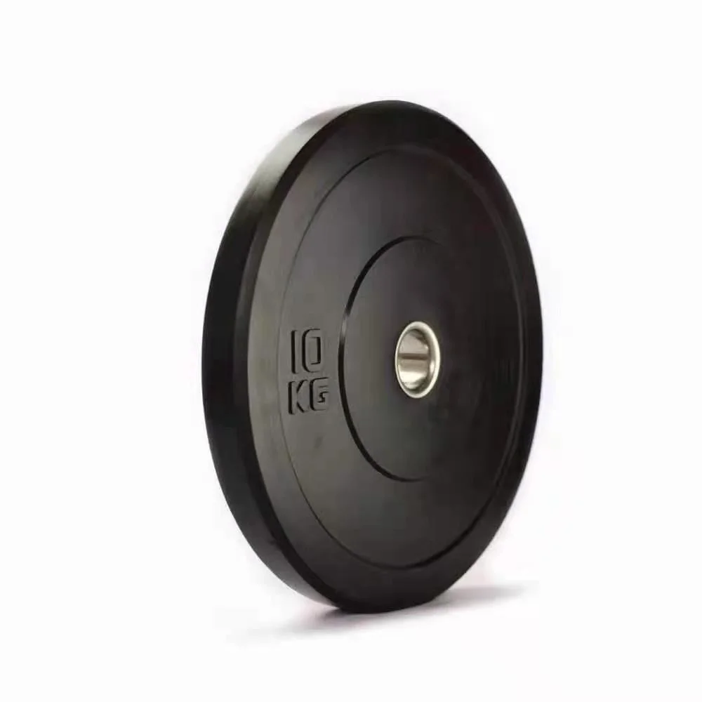 Hot Sale Weightlifting Barbell Plate Black Competition Bumper Plates 25kg 55lb