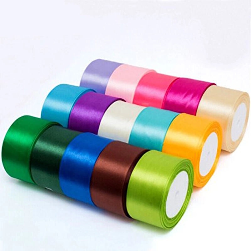 Single Sided Satin Ribbon for Box Packaging Party Decoration Christmas Gift Packing