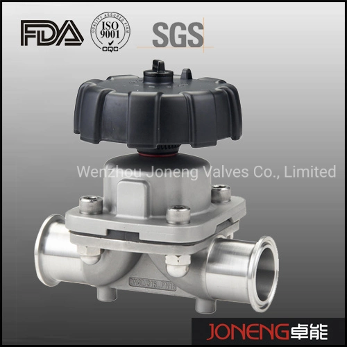 Stainless Steel Sanitary Manual Type Clamped Diaphragm Discharge Valve with Manual (JN-DV1002)
