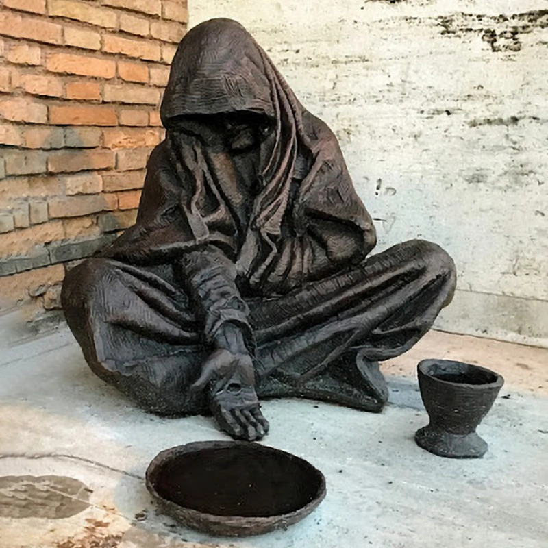 Iglesia Católica Bronce Señor Jesús Estatua de Oración para el Jardín