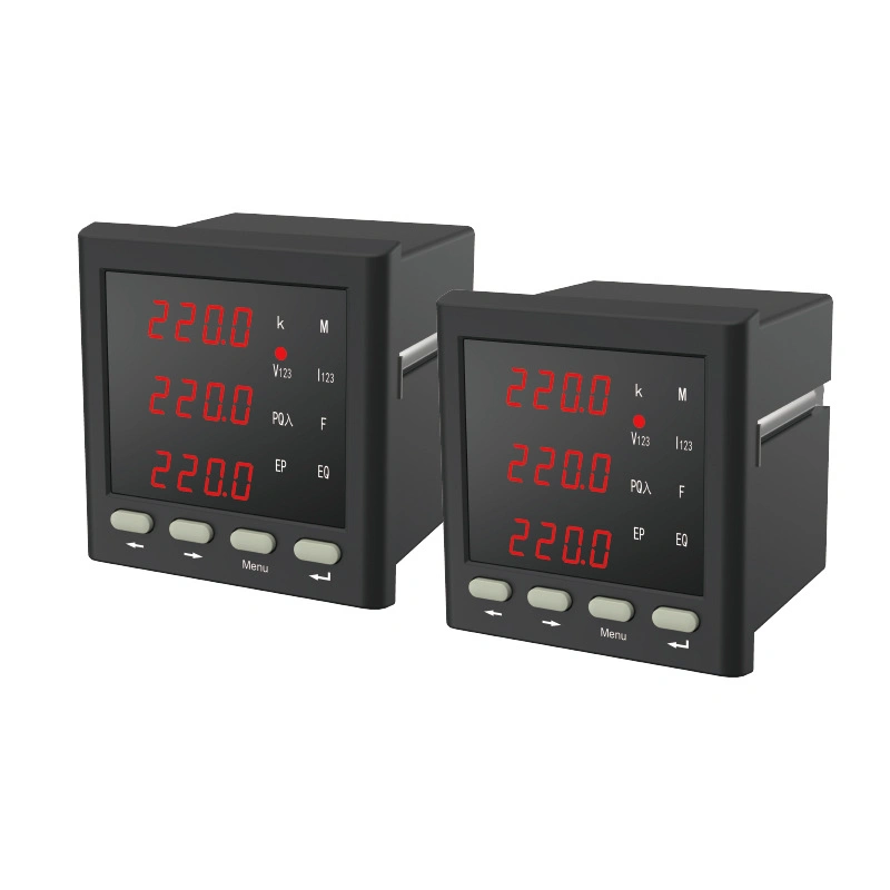 Factory Hot Sale 0.5 Class Digital Panel Ammeter Current Meter 3 Phase AC Voltmeter Ammeter Power Meter