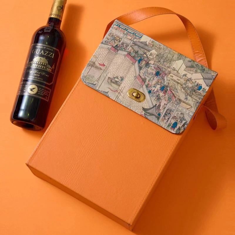 Custom Rigid Hard Cardboard Packaging Paper Wine Gift Box